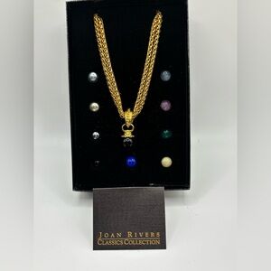 Joan Rivers Gold Necklace with Colorful Beads
